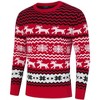 Clearlove Men's Christmas Sweater Long Sleeve Knit Pullover Holiday Print Crewneck Festive Ugly Xmas Party Sweatshirt - 4 of 4