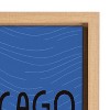 Kate and Laurel Sylvie Chicago Illustration Framed Canvas by Stacie Bloomfield, 23x33, Natural - 3 of 4