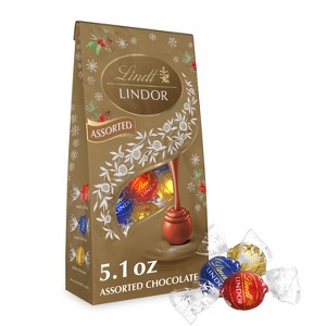 LINDOR, Lindt Gold Assorted Christmas Chocolate Candy Truffles - 5.1oz - 1 of 4