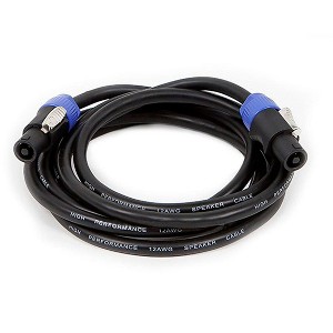 Monoprice Pro Audio Cable - 10 Feet - Black | 2-conductor NL4 Female to NL4 Female Speaker Twist Connector Cable, 12AWG With Spring-Loaded Lock - 1 of 2