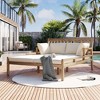 Whisen Outdoor Daybed, Patio Daybed with Four Pillows, Wooden Outdoor Bed with Curved Armrests - 2 of 4