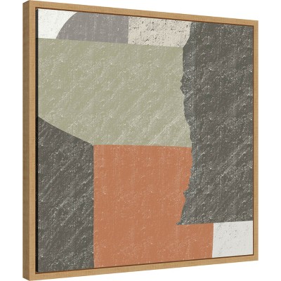 22x22 Sylvie Maple Framed Abstract Canvas Art