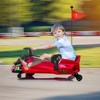 Orieon 24V Kids Drift Go Kart with 180W Motor, 7Ah Battery, LED Lights & Music, Red, for Ages 8-12, 110 lbs Max. - 4 of 4