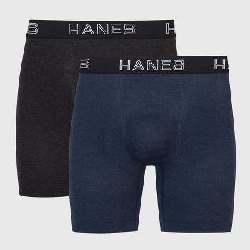 Hanes Ultimate Men's Performance Boxer Brief Underwear, X-Temp, Black/Grey,  4-Pack Assortment 2 L 