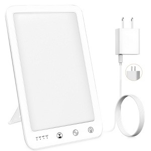 YEVYO 10,000 Lux Light Therapy Lamp with 3 Timing & Mode Happy Lamp for Home/Office Use As Lift Mood - White - 1 of 4