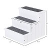 LAOTIES 3 Step Wooden Pet Stairs with Non Slip Carpet Treads,Dog Ramp for Small Dogs and Cats,Indoor Pet Steps - 3 of 4
