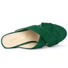 Allegra K Women's Opened Toe Crisscross Strap Block Heel Slide Sandals - 4 of 4