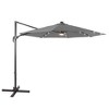 Sonkuki 11FT Round Offset Outdoor Patio Solar LED Cantilever Umbrella with Aluminium Pole - 2 of 4