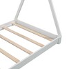 NicBex Twin Size Platform Bed 80" L Modern Triangle Structure Pine Bed Frame for Bedroom, Guest Room, No Box Spring Required, White - 4 of 4
