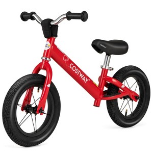 Infans Toddler Balance Bike, No Pedal 12” Training Bicycle for 3+ Years Old Kids with Rubber Tires and Height Adjustable Handlebar & Seat, Red - 1 of 4
