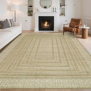 Modern Rugs for Living Room Ultra-Soft Geometric Bordered Indoor Rug - 1 of 4