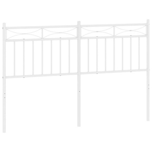 vidaXL White Metal Headboard - Timeless Design for Bedroom, Round Tube Frame, Sturdy Powder-Coated Steel - image 1 of 4