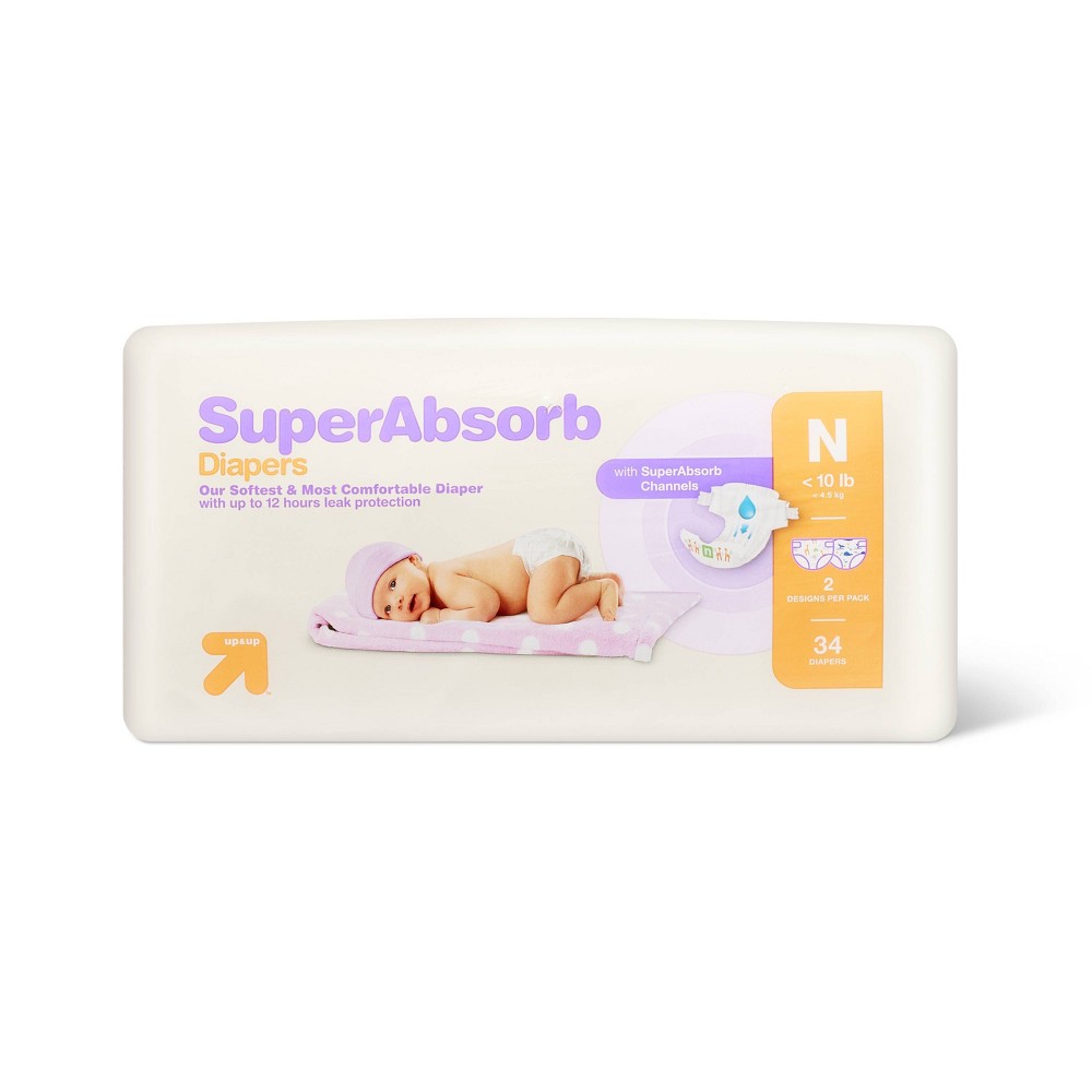 Photos - Baby Hygiene Disposable Diapers Small Pack - Size Newborn - 34ct - up & up™