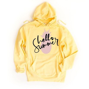 Simply Sage Market Women's Graphic Hoodie Hello Summer Pineapple - 1 of 2