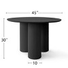 Athens 45'' Circular Table Top Architectural Design Rich Grain Manufactured Wood With 3 Legs Pedestal Round Dining Table-Maison Boucle - 4 of 4