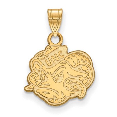 Black Bow Jewelry 14k Yellow Gold North Carolina Tar Heels NCAA Small Pendant