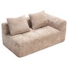 Grungis Chenille Loveseat Sofa with Left Arm & Removable Pillows, Modern Minimalist 2-Seater Sofa for Living Room & Bedroom - 3 of 4