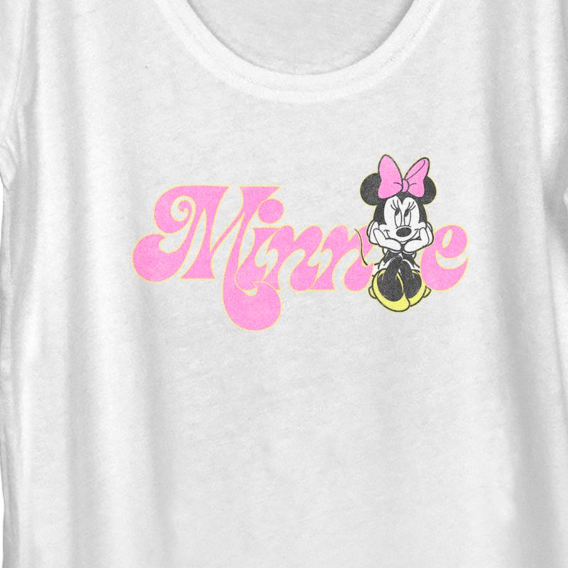 Women's Minnie Mouse Distressed Retro Logo, 2 of 5