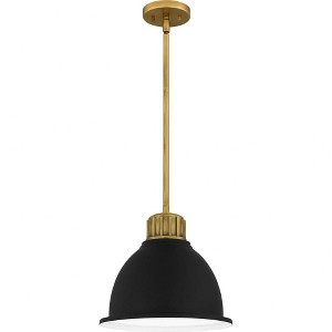 Quoizel Lighting Baynard 1 - Light Pendant in  Weathered Brass - 1 of 4