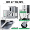 Sandinrayli Indoor Outdoor Rabbit Hutch on Wheels, Rolling Large Bunny Cage with Removable Tray, Ramp, Grey - 4 of 4