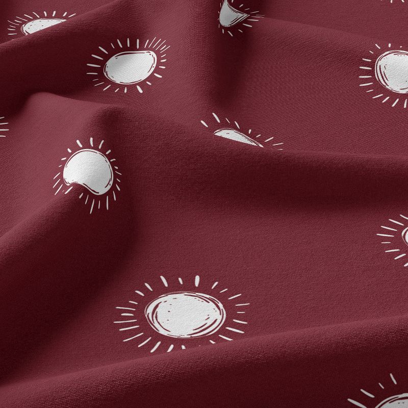 Sweet Jojo Designs Gender Neutral Unisex Kids Twin Sheet Set Boho Sun Red and White 3pc, 5 of 7