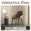 LeisureMod Upholstered Dining Chair in Fabric with Iron Legs, Sonnet Series - 4 of 4