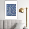 Cynthia Haller Classic blue and gold paisley Metal Framed Art Print - Deny Designs - 2 of 3