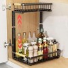 MaseiKar 2 in Set Dish Drying Rack and Under Sink Organizer Rack, Large Dish Rack with Drainboard, 2 Tier Pull Out Cabinet Shelf for Kitchen Storage - 4 of 4