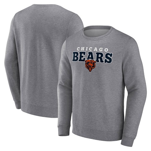 Nfl Chicago Bears Men s Gray Long Sleeve Crew Fleece Sweatshirt Xxl Target