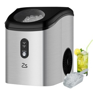Portable Ice Maker Countertop ¨C 33 lbs/24H Nugget Ice Machine with Chewable Ice, Self-Cleaning, Stainless Steel - 1 of 4