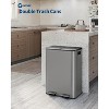 Stainless Steel Dual Trash Can with Lid, Step-on Recycling Garbage Cans with Inner Buckets, for Kitchen, Bathroom - 2 of 4