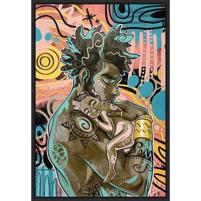 Amanti Art Father and Child by Justin Copeland Canvas Wall Art Print Framed 16 x 23-in.