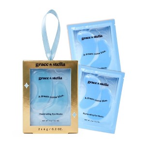 Grace & Stella Cooling Blue Under Eye Mask Ornament - 2ct : Target