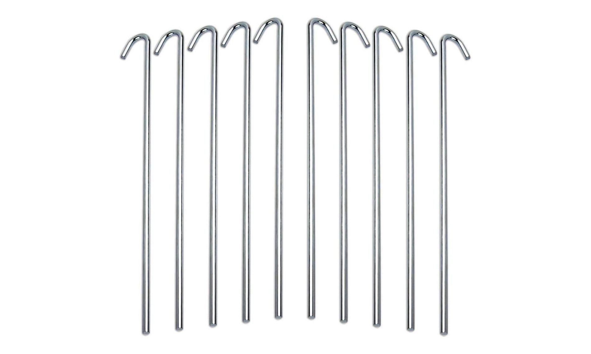 Tent Stakes Heavy Duty Metal, Galvanized Rust-Free Yard Stakes, Garden Edging Fence Hook | Tent Stakes Metal for Outdoor Camping, Tent Pegs