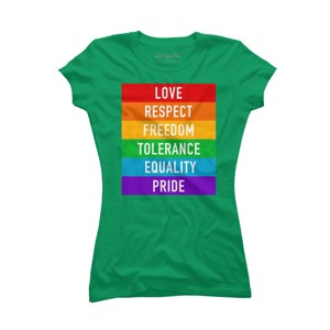 Adult Design By Humans Pride Rights Motto By PINHEAD66 T-Shirt - 1 of 2