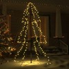 vidaXL Christmas Cone Tree with 200 LEDs - 3x5 ft Warm White Light - Indoor and Outdoor Holiday Decoration with Multiple Lighting Effects - 3 of 4