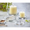 tagltd Radiance Clear Glass Pillar Plate Small, 3.7L x 3.7W x .78H inches - 2 of 2