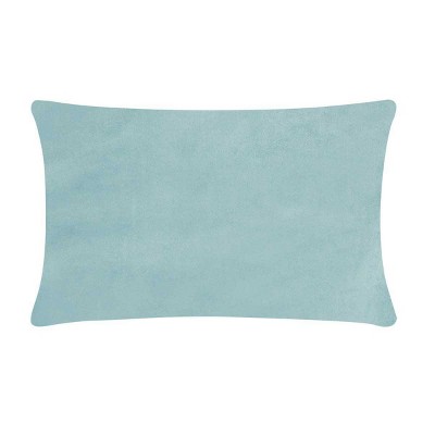 Turquoise Velvet Rhinestone Square Throw Pillow