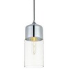 Elegant Lighting Ashwell 1 Light Chrome Pendant With Clear Glass - 3 of 4