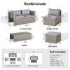 Karl Home Patio 6-Piece Grey Wicker Conversation Set with Grey Cushions - 2 of 4