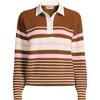 Lands' End Women's Drifter Rugby with Woven Collar Sweater - 3 of 4