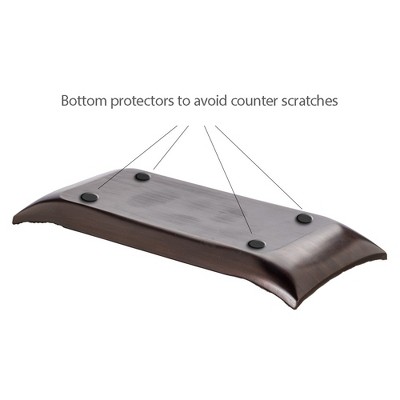 Brown Resin Decorative Tray with Orbs Set