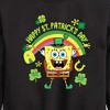 Boys' - SpongeBob Squarepants - Happy St Patricks Day Graphic Long Sleeve Fleece Sweatshirt - 2 of 4