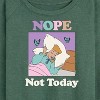 Women's - Disney Princess - Aurora Sleeping Beauty Nope Not Today Lightweight French Terry Wide Neck Long Sleeve Shirt - 2 of 4