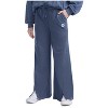 Converse® Girls' French Terry Wide Leg Pants - 3 of 3