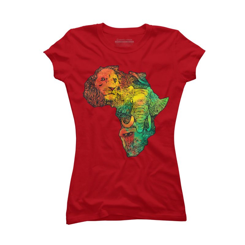 Junior's Design By Humans Africa II By RicoMambo T-Shirt, 1 of 4