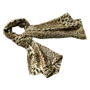 Slickblue Chic Leopard Grain Silk Scarf – Soft, Lightweight, and Stylish Animal Print Wrap Shawl for Women - 1 of 4