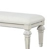 Royal Hampton Bench, Cream White Wood Frame, Textured Fabric, 55 Inch - 2 of 4