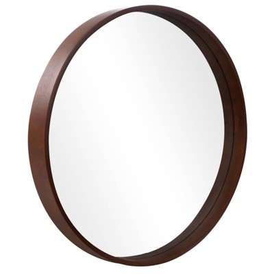 WallBeyond Wooden Round Wall Mirror