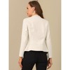 Allegra K Women's Faux Suede Lapel Draped Outwear Open Front Jacket - 4 of 4